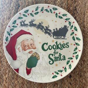 Lenox Holiday Cookies For Santa Plate 9" Porcelain Christmas Decor